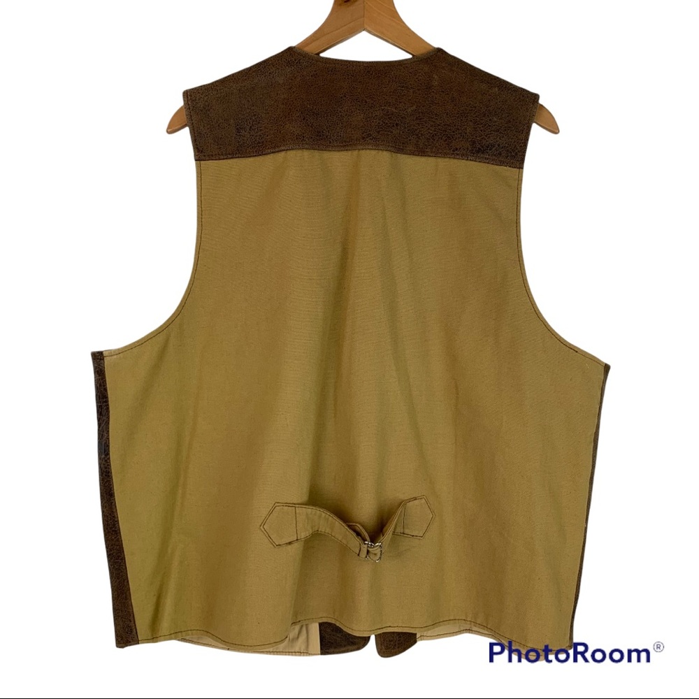 🎃SOLD🎃 SCULLY Vintage Leather Concho Vest Unisex Western Tassel Fringe XL - Picture 9 of 13